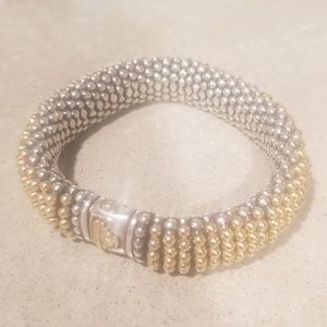 Lagos Caviar 18k gold and sterling silver bracelet